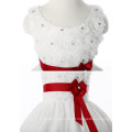 Grace Karin estilo popular da princesa White Flower Girls Dresses para casamento CL4609